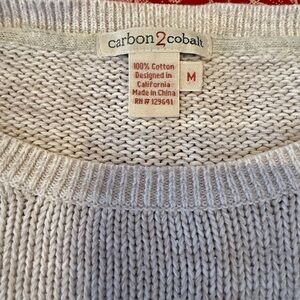 Carbon2Cobalt Women's Cream Crew Neck Sweater Size Medium